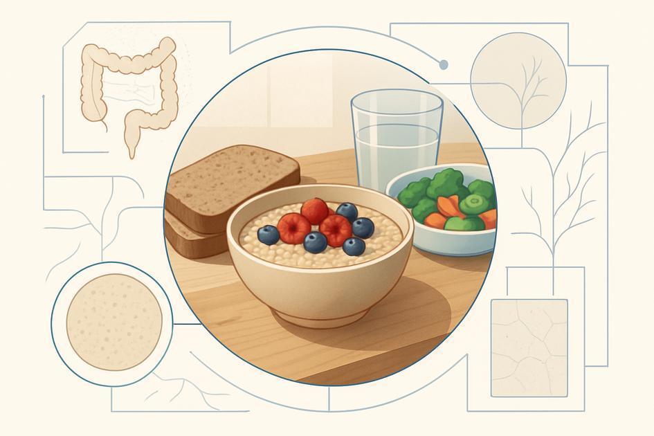 Mudanças alimentares que ajudam a controlar as hemorroidas – Fibras e líquidos.;