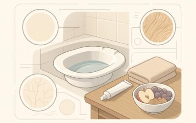 Tratamento clínico das hemorroidas – Pomadas, dieta e banhos de assento.; — guia