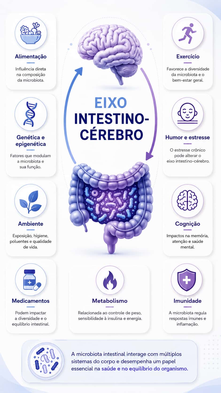 eixo cerebro intestino Microbiota intestinal eixo intestino cérebro